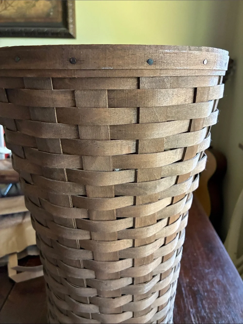 Longaberger Brown Woven Floor Umbrella basket